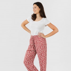 Pantalón viscosa Reina marsala 2