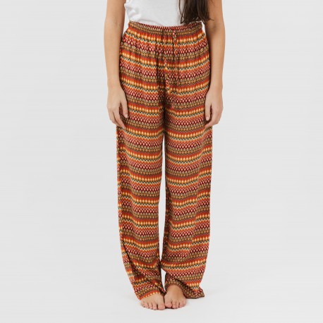 Pantalón viscosa Emily teja