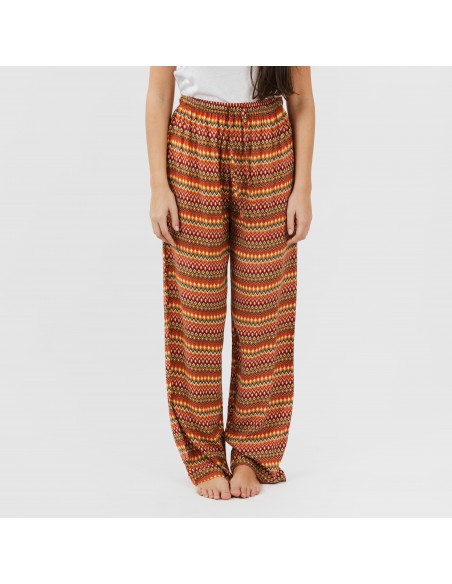 Pantalón viscosa Emily teja