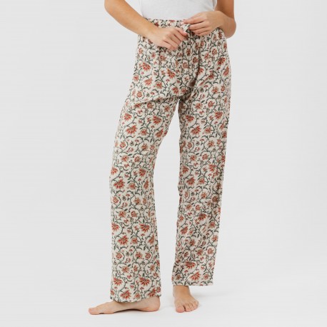 Pantalón viscosa Isabel teja