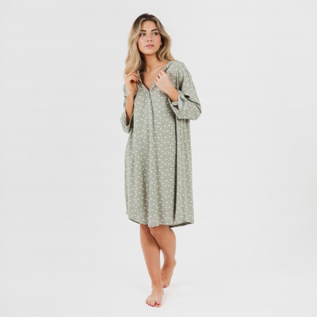 Camisola viscosa Valeria verde caceria