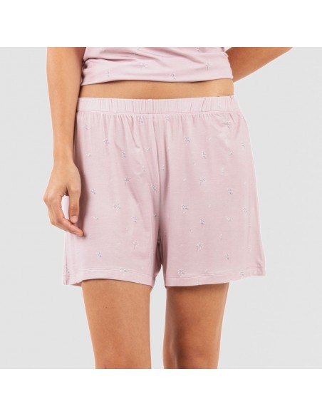 Pijama corto manga fluida viscosa mujer Melanie malva