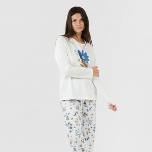 Pijama largo algodón Arauz indigo