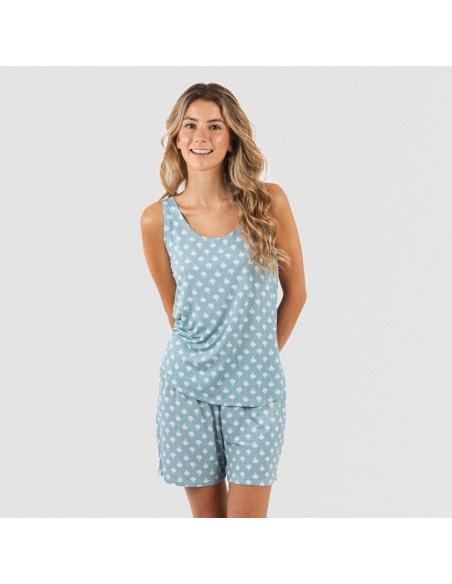 Pijama tirantes mujer viscosa Summer indigo