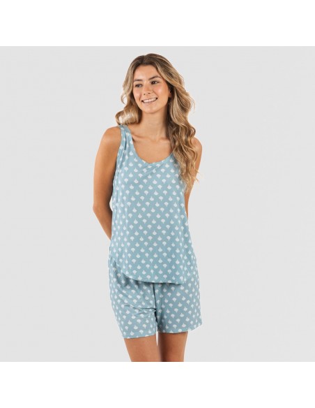 Pijama tirantes mujer viscosa Summer indigo