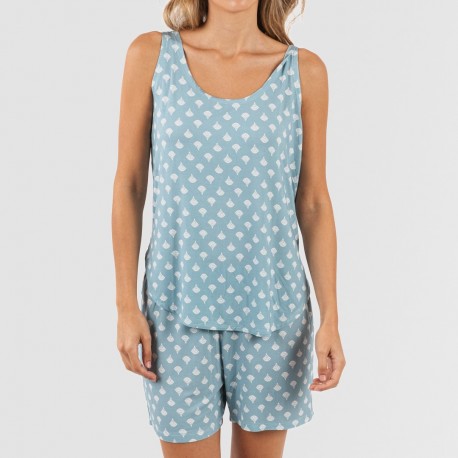 Pijama tirantes mujer viscosa Summer indigo