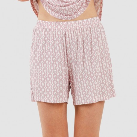 Pijama tirantes mujer viscosa Ellene rosa palo
