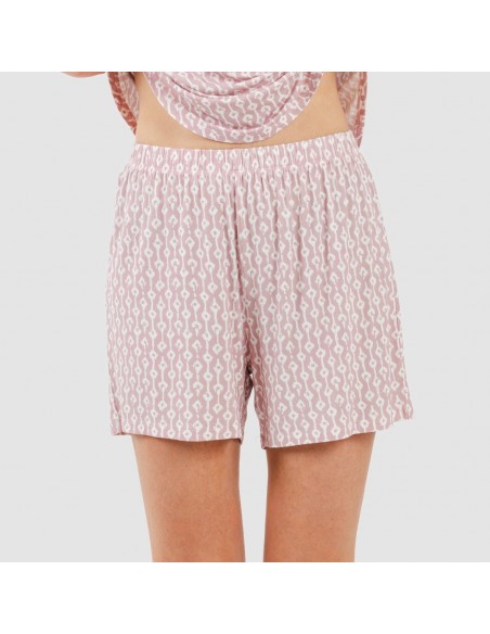 Pijama tirantes mujer viscosa Ellene rosa palo