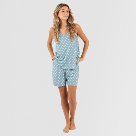Pijama tirantes mujer viscosa Summer indigo