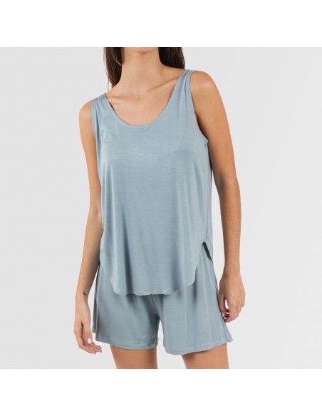 Pijama tirantes mujer viscosa liso