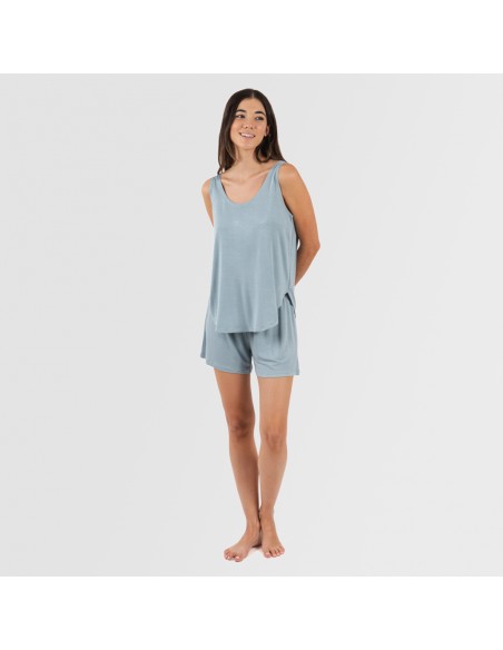 Pijama tirantes mujer viscosa liso