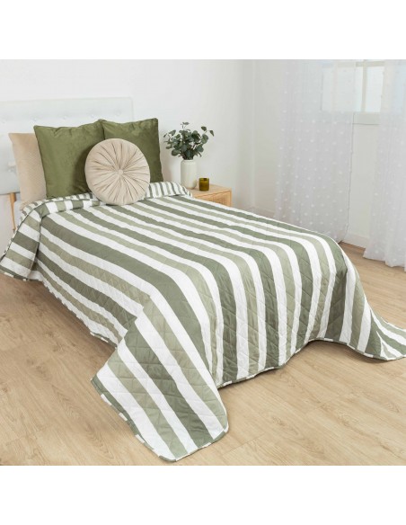 Colcha bouti Raya Aviles verde caceria