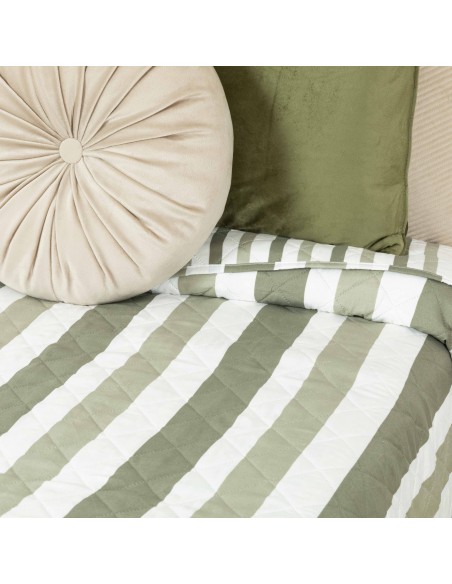 Colcha bouti Raya Aviles verde caceria