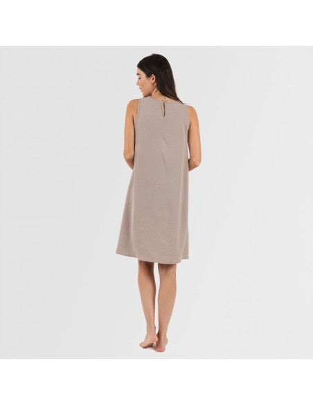 Vestido corto tirantes bambula liso