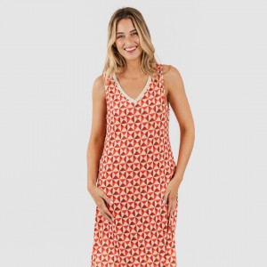 Vestido midi tirantes soft Tucson teja 2