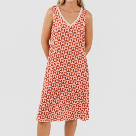 Vestido midi tirantes soft Tucson teja