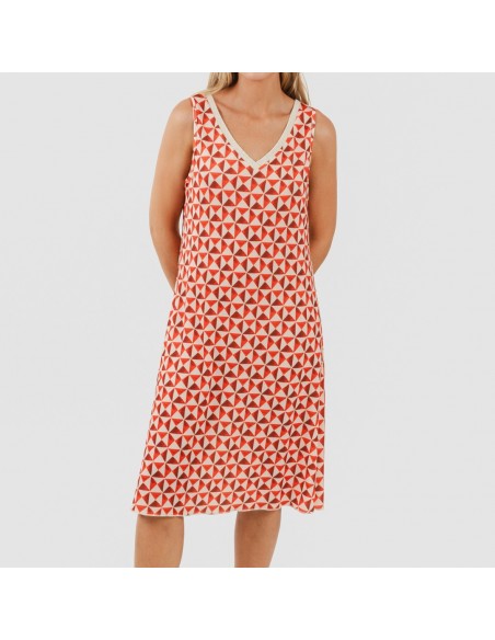 Vestido midi tirantes soft Tucson teja