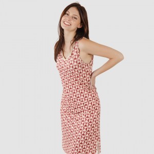 Vestido midi tirantes soft Tucson malva rosa 2