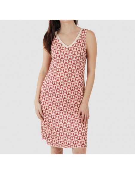 Vestido midi tirantes soft Tucson malva rosa