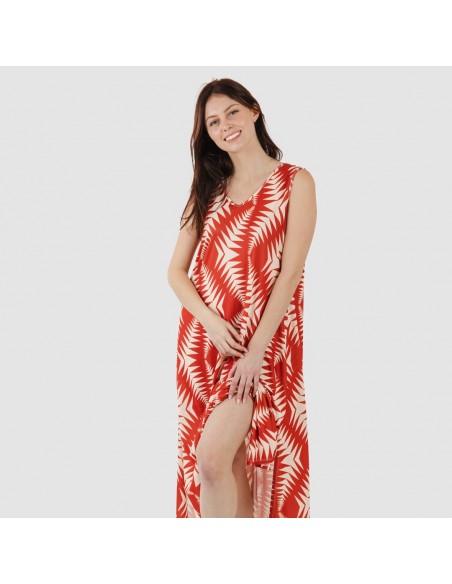 Vestido largo tirantes soft Madison teja