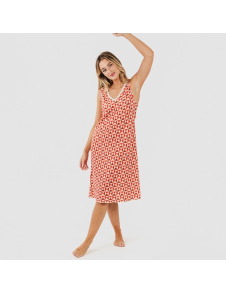 Vestido midi tirantes soft Tucson teja