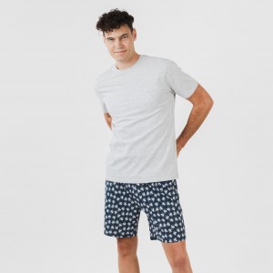 Pijama corto algodón hombre Octopus gris