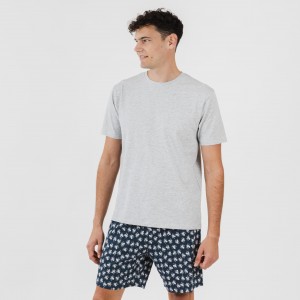 Pijama corto algodón hombre Octopus gris 2