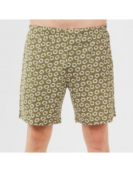 Pijama corto algodón hombre Khalil verde