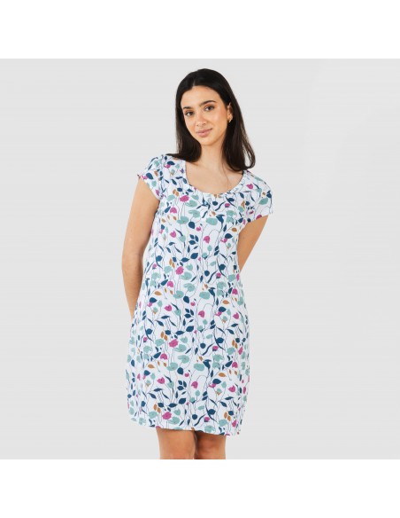 Blusón algodón Maura verde azulado