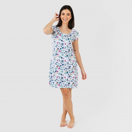 Blusón algodón Maura verde azulado