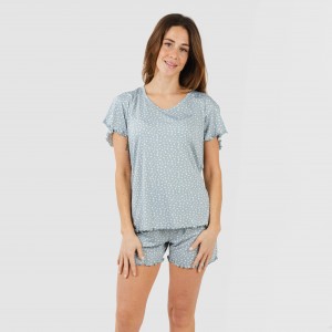 Pijama manga corta mujer soft Anita indigo