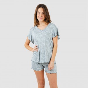 Pijama manga corta mujer soft Anita indigo 2