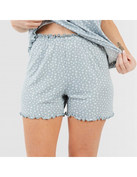 Pijama manga corta mujer soft Anita indigo