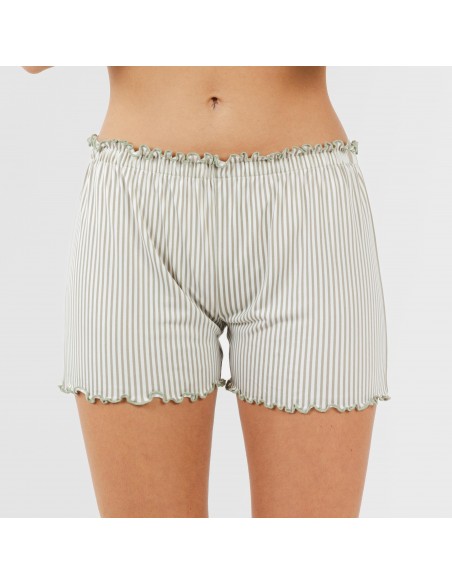 Pijama manga corta mujer soft Raya Leia verde caceria