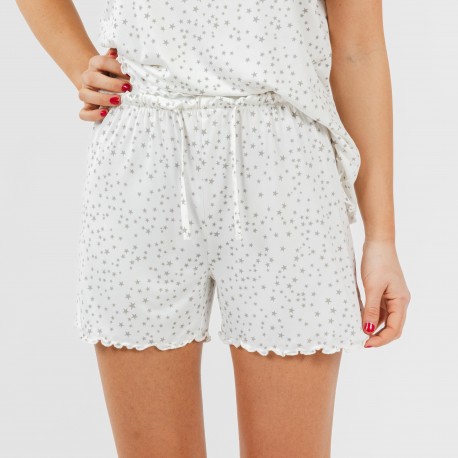 Pijama tirantes mujer soft Universo perla