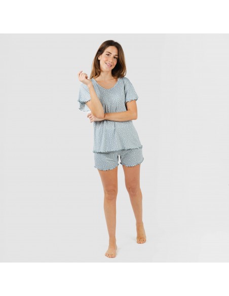 Pijama manga corta mujer soft Anita indigo