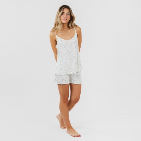 Pijama tirantes mujer soft Universo perla