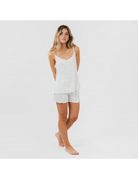 Pijama tirantes mujer soft Universo perla