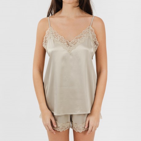 Pijama tirantes mujer satén Friday liso