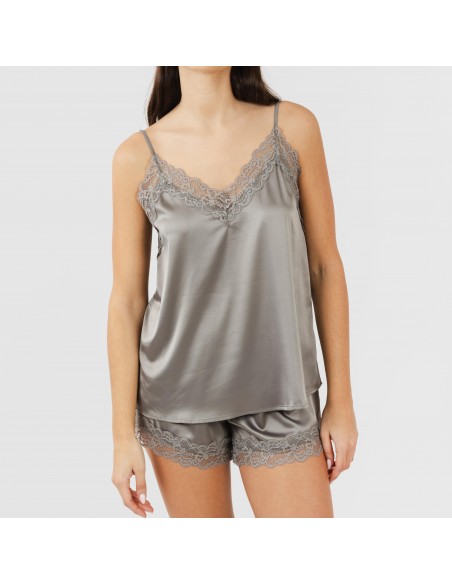 Pijama tirantes mujer satén Friday liso
