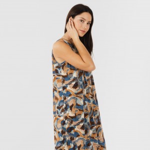 Vestido largo tirantes crepe Uliena 2