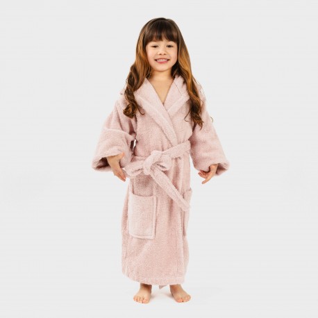 Albornoz liso rosa palo 450gr Niños