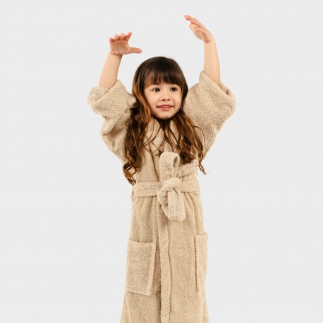 Albornoz liso arena 450gr Niños