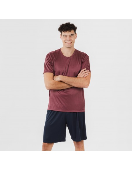 Conjunto deportivo corto tecnico hombre burdeos marino