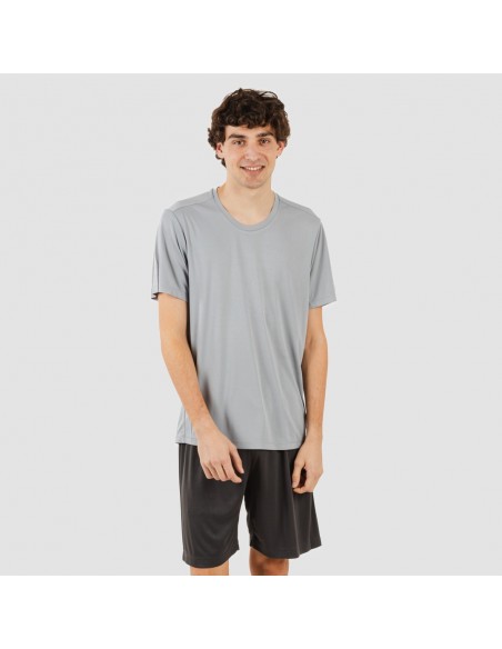 Conjunto deportivo corto tecnico hombre perla marengo