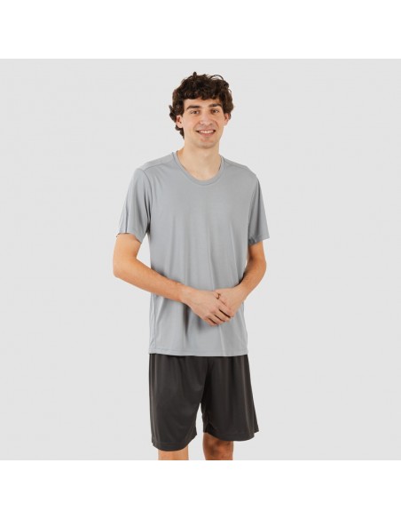 Conjunto deportivo corto tecnico hombre perla marengo