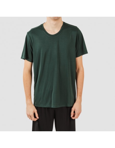 Conjunto deportivo corto tecnico hombre verde botella negro