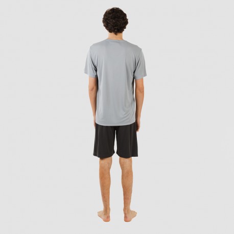 Conjunto deportivo corto tecnico hombre perla marengo