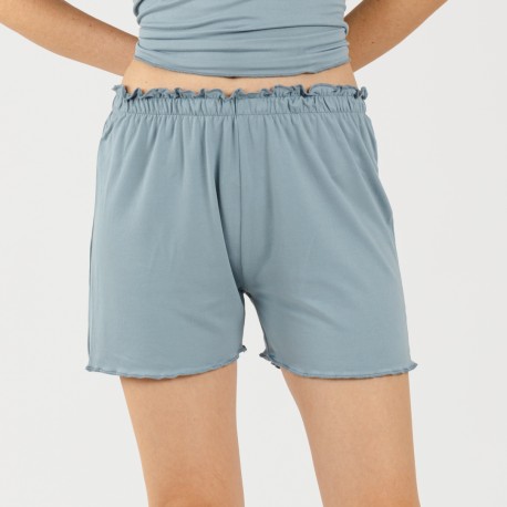 Pijama manga corta mujer soft liso