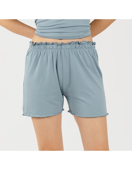 Pijama manga corta mujer soft liso
